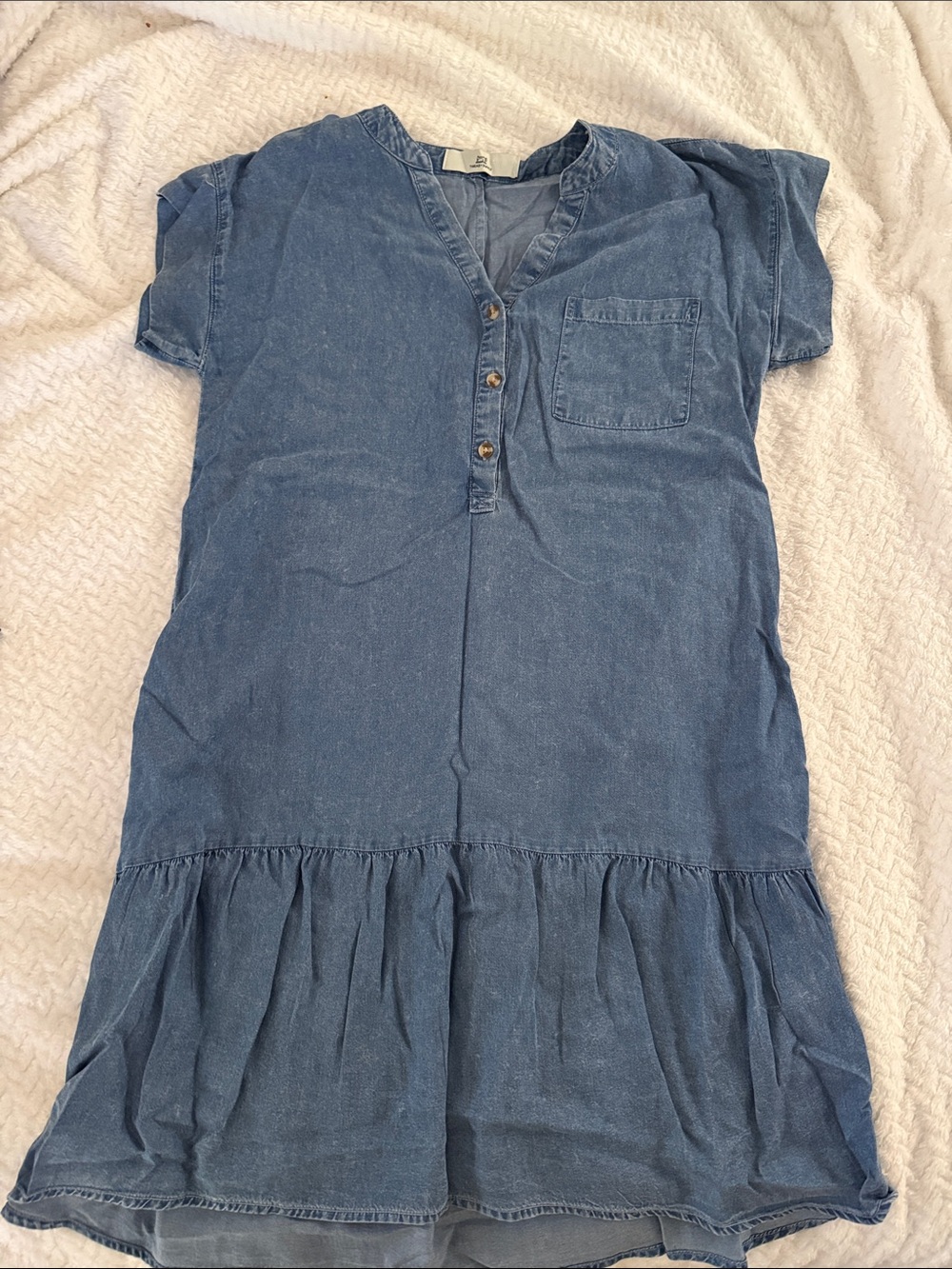 5  x $25 Blue Denim-Style Button Front Dress